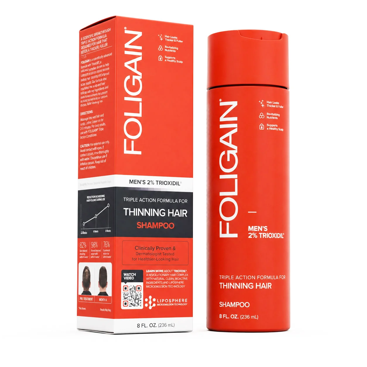 FOLIGAIN® Triple Action Shampoo com 2% de TRIOXIDIL®